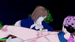 play Jujutsu Kaisen的Nobara Kugisaki在无尽色情中:热性,口交,打手枪和射精游戏玩法