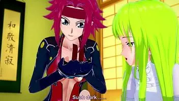 Jouer Cc et kallen s'amusent avec lelouch | parodie code geass