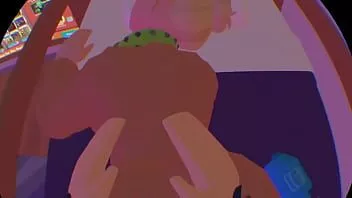 Putar Rec room slut fucks dengan kostum fullbody